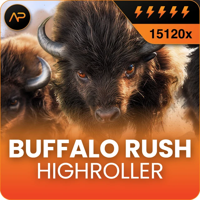 Buffalo Rush HIGHROLLER pokie by AdvantPlay: cover art